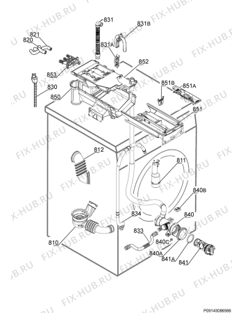 Взрыв-схема стиральной машины Electrolux EWF1408WDL2 - Схема узла Hydraulic System 272